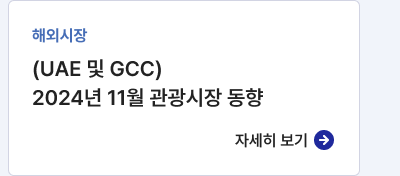 해외시장,(UAE 및 GCC) 2024년 11월 관광시장 동향,자세히보기