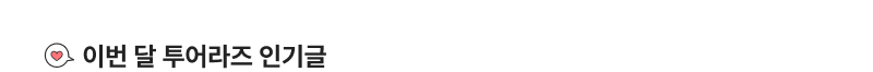이번 달 투어라즈 인기글