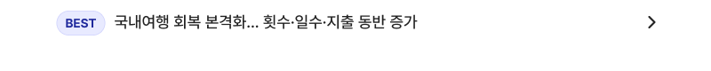 [BEST] 국내여행 회복 본격화... 횟수·일수·지출 동반 증가