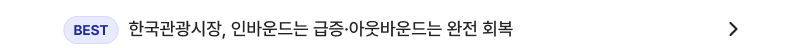한국관광시장, 인바운드는 급증·아웃바운드는 완전 회복