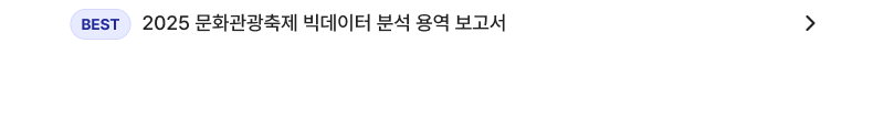 2025 문화관광축제 빅데이터 분석 용역 보고서