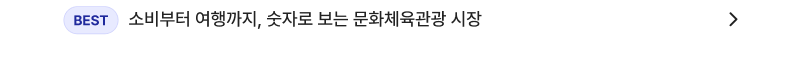 BEST 소비부터 여행까지, 숫자로 보는 문화체육관광 시장